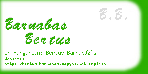 barnabas bertus business card